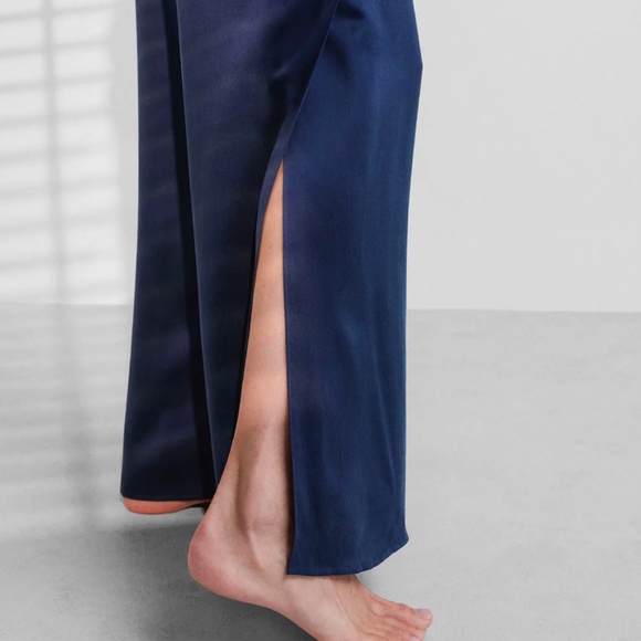 LUNYA NWOT Washable Silk PANTS ONLY in Deep Blue Size XS - Picture 4 of 6